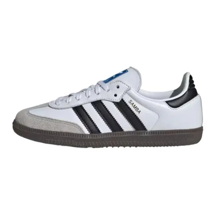 Adidas Samba OG Casual Classic Sneaker - Men's Footwear Trainer, Cloud White-Core Black, Style IE3675 (GS), Lace-Up, Closed