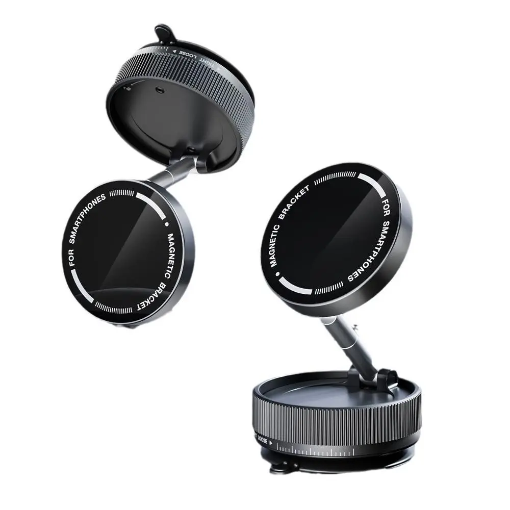 Magnetic Car Mount Smartphone Holder - Strong Hold, 360° Swivel, 180° Dual-Axis Folding, Adjustable, Portable, Easy to Use for GPS Navigation, Bedside, Fits All Phones, Ideal for Live Streams & Content Creation