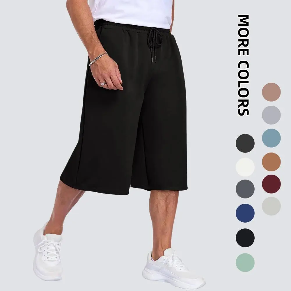 Men's Oversized Baggy Sweat Shorts - Fashion Athletic Fitness Drawstring Shorts with Pockets for Gym, Summer Lounge - Everyday Sweatshort, Fashion Athletic Shorts