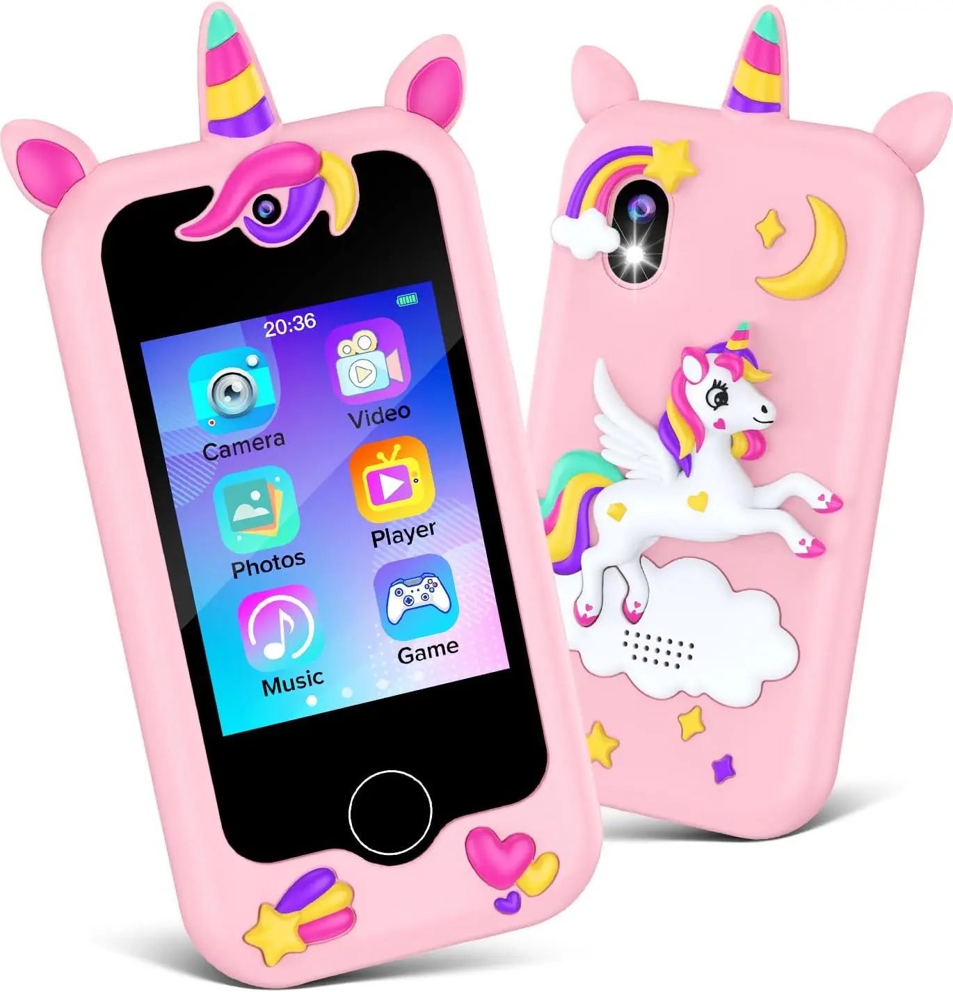 [SummerFinds]Kids Smart Phone, 2.8" Touch with Dual Camera, Travel Toy Preschool Learning Education, Perfect Gift for Christmas, Birthday Animals summerwins,phone case