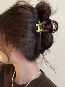 Geometric Pattern Hair Clip, Elegant Hair Accessory for Voluminous Hairstyles, Perfect for Casual Daily Wear, Summer Beach Claw Clip