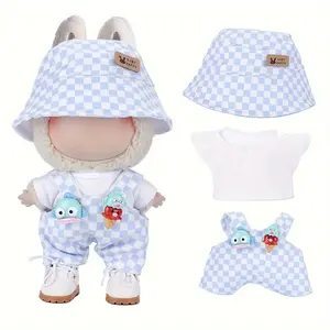 Cute Doll Accessories for 6.69 Inch Labubu Dolls, 1 Set Cute Clothing & Shoes Perfect for 17cm Doll, Ideal Birthday & Holiday Gift, Doll Clothes Outfit