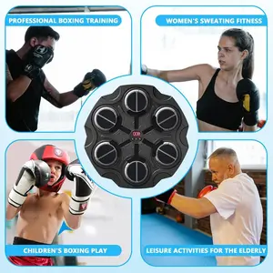 2026 Music Boxing Machine, Smart Bluetooth Boxing Trainer Machine with Gloves, Adjustable Speed Boxing Wall Mount Machine for Kids Adults, Boxing Workout Equipment Target for Home, Office, Gym