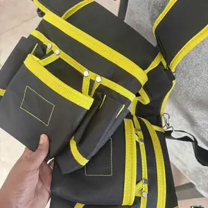 Tool Belt, Professional Tool Belts for Men, Magnetic Tool Pouch With Suspenders, Heavy Duty Detachable Adjustable Utility Belt Work Bags for Electrician, Carpenter