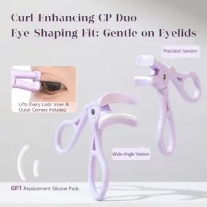 GUOXIAONIU Frameless Eyelash Curler, Long-Lasting Curled Effect, Super Easy to Use, Women's Eye Lashes Tool, Perfect for Daily Makeup, Eyelash Curlers Pad, Beauty, Silicone Lash Curler