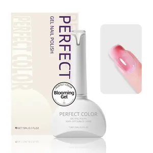15ML Clear Blooming Gel Nail Polish, Watercolor Blossom Effect for Nail Design, Magic Spreading Marble Gel, Professional Nail Art Painting Supplies