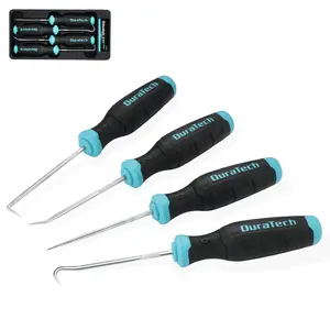 #Summervibes DURATECH  Hook and Pick Set, Offset, Straight, 90°Pick and Hook, Used for Auto and Electronics Maintenance Tools, with Storage Tray