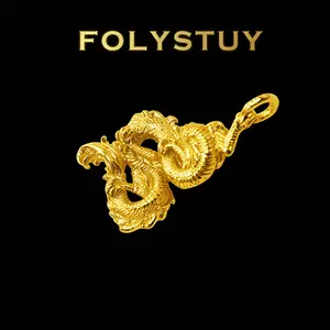 [24mm-Dragon Pendant with chain-Buy 1 get 4 gift]   【FOLYSTUY (YNK01)】Fashion Delicate and Beautiful Dragon Pendant for Women and Men