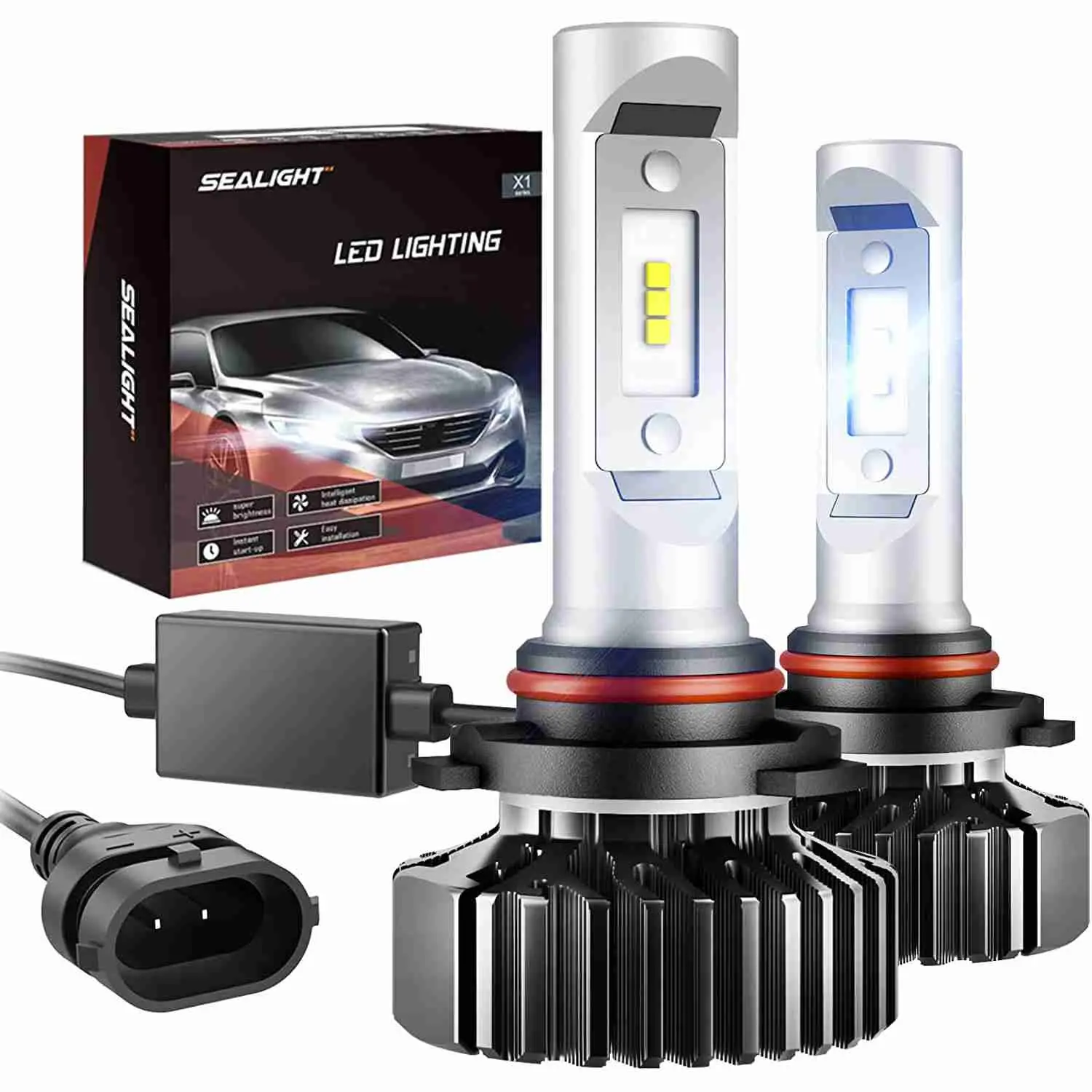 2002 Acura CL 9005/HB3 15W 6000K White LED Headlight Bulb 2PCS SEALIGHT X1