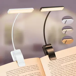 1pc Rechargeable 24-LED Clip-On Book Light, Reading Lamp for Bed and Study, Eye-Friendly Light with 3 Color Modes and 5 Brightness Levels, Portable for Book Lovers, Great Gift
