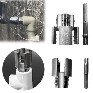 Pipe Threader Kit For Electric Drill Plastic Pipe Thread Maker Tool Tap Set Inner And Outer Water Pipe Threads Tool For Plumbing