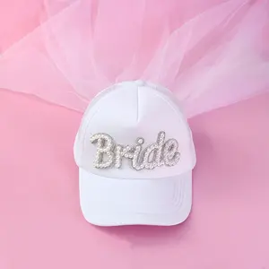 bride to be hat veil Bach weekend Bachelorette hen Party girls night bridal shower wedding Engagement decoration future Mrs gift