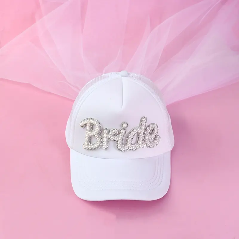 bride to be hat veil Bach weekend Bachelorette hen Party girls night bridal shower wedding Engagement decoration future Mrs gift Hat Accessory