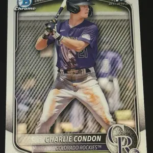 BASEBALL - 2025 Bowman - Chrome Prospects Charlie Condon #BCP-75 (RC) Colorado Rockies