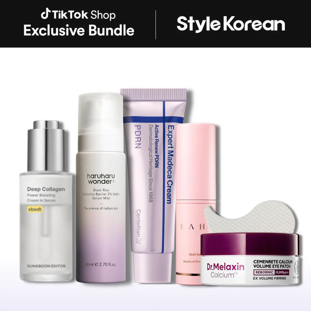 [StyleKorean] Anti-Aging & Firming Longevity Routine | NAD+ Mist, PDRN Cream & Collagen Serum Set | Targets Deep Wrinkles, Eye Care & Skin Tightening