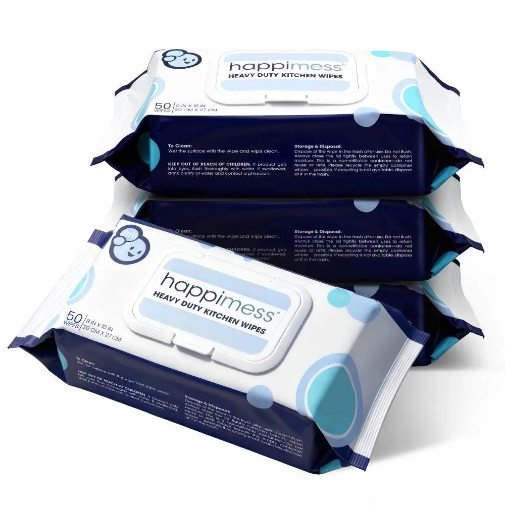 All-Purpose Multi Surface Heavy Duty Thick Kitchen Cleaning Wipes, Bleach Free, Extra Strong, Super Moist, Tough on Messes