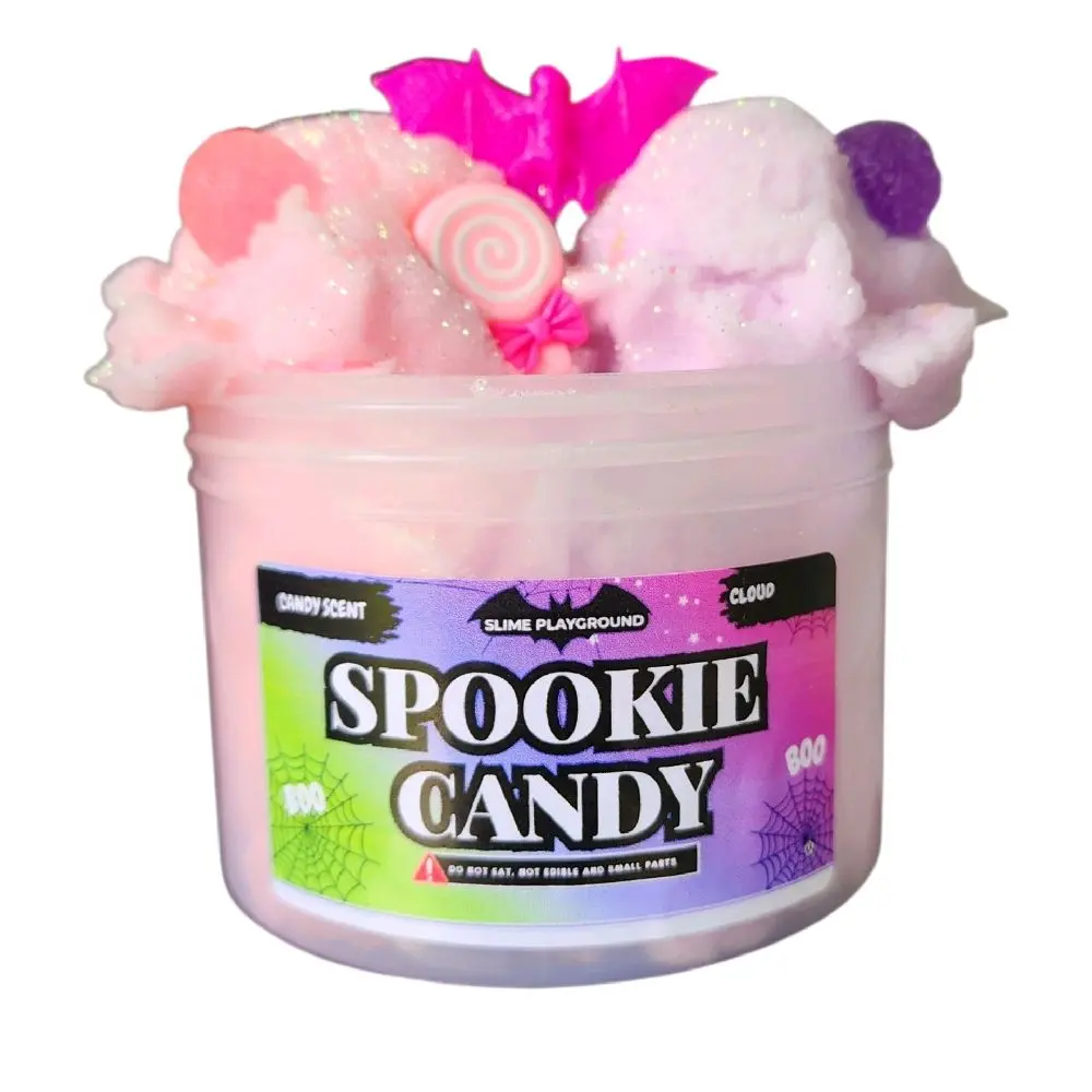 Spooky Candy Cloud Slime + Surprise Squishy - Non-Sticky - Sensory Play - Halloween