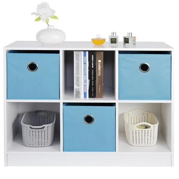 Zenstyle 6-Cubby Cube Storage Organizer - Stackable, Waterproof, Durable, Decorative with Anti-Tippling Devices, Clever Storage, 31.6x11.9x23.6 Inches, Shelves for Bedroom, Counter, Cabinet Top