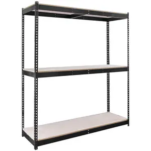 Hallowell 36 48 84 Black 3- Shelf Boltless Shelving Decking, 2265lb capacity WS-DRHC483684-3S-P-ME