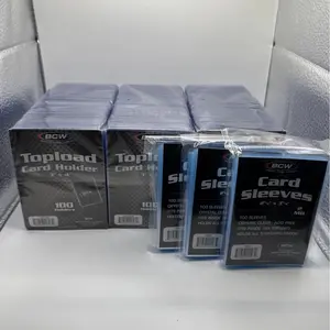 BCW 3X4 35pt 300 Toploaders for Standard Cards and 300 BCW Soft Sleeves