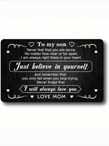 A metal wallet card holder for my son—perfect for birthdays, graduations, sons, stepsons, birthday gifts, and other gifts