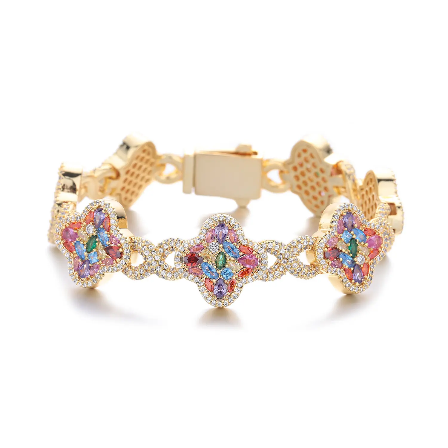 Loveden Elegant Four-Leaf Clover Star Bracelet For Women Daily Multi-Color Charm Jewelry Accessories Valentines Gift Mother Father Parent Gift Birthday Gift