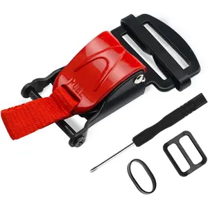 1pcs Helmet Quick Release Buckle Replacement Kit All Stainless Steel Ratcheted for Helmet Chin Strap Up to 1" Motorcycle Helmet Accessories Compatible with Half 3/4 Full Face Helmet