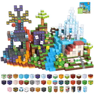 200PCS Magnetic Blocks Build My Magnetic World Set Montessori Toddler DIY Building Block for Kids 3+ Boys Girls Christmas Birthday Easter Holiday Toy Gifts