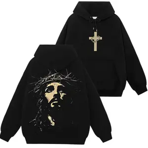 Jesus Crown of Thorns Easter Hoodie & Sweatshirt & T-shirt, Christian Faith Graphic Streetwear Apparel