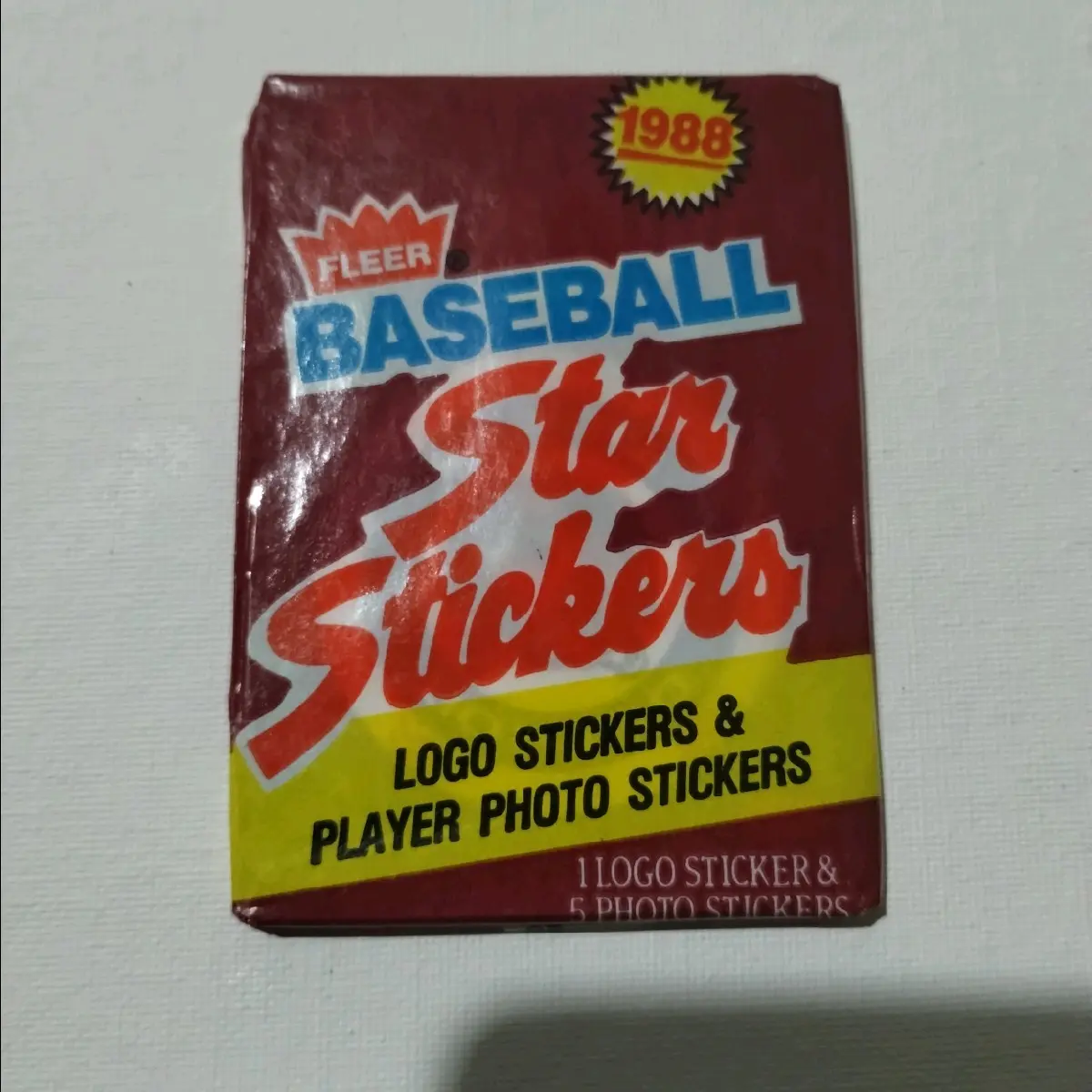 1988 Fleer Baseball Star Stickers Logo Stickers & Player Photo Sticker Sealed