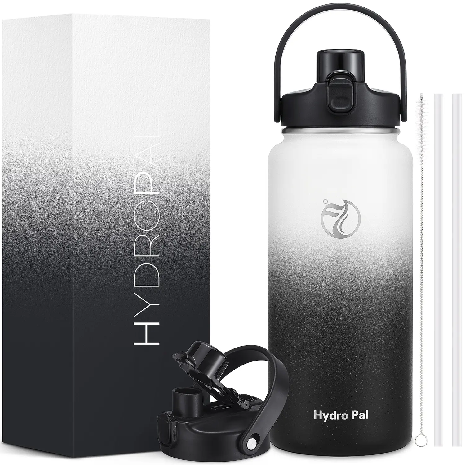 64oz Insulated Water Bottle - Minimalist Stainless Steel Sporty Flask for Adults with 2-in-1 Chug & Straw Lid, Leakproof for Outdoor Activities,camping essentials
