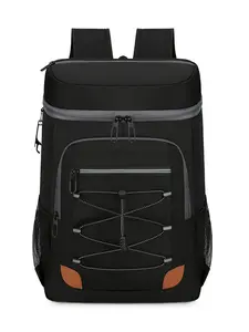 Double Shoulder Insulated Backpack Outdoor Picnic Large Capacity Portable Ice Pack Crossbody Thickened Picnic Bag