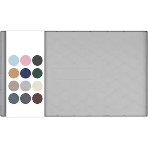 34" x 22" Waterproof Silicone Mat in Multiple Sizes & Colors, Under Sink Mat for Kitchen & Bathroom, Pet Food Pad for Dogs & Cats, Kitchen Cabinet Liner, Multi-Purpose for Storage(Light Grey)