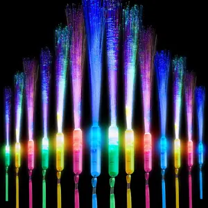 20PCS Fiber Optic Glow Sticks, Reusable Color Changing Party Lights for Raves, Concerts, Birthdays, Weddings, Halloween & Christmas Events Gifts Kit Lightweight Pack Plastic Wand