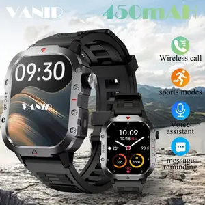 VANIR Bluetooth Calling Smart Watch Bluetooth 5.4 Function 2.01'' Touch Display IP68 Rated Waterproof Extended Battery Runtime Message Notification 150+ Activity Tracking Smart Wearable for Business Travel Fitness Outdoor Compatible with iPhone Android