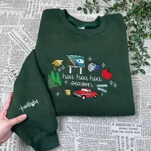 Hoa Hoa Hoa Twilight Embroidered Sweatshirt and Hoodie, The Twilight Saga Merch, Edward Cullen Shirt