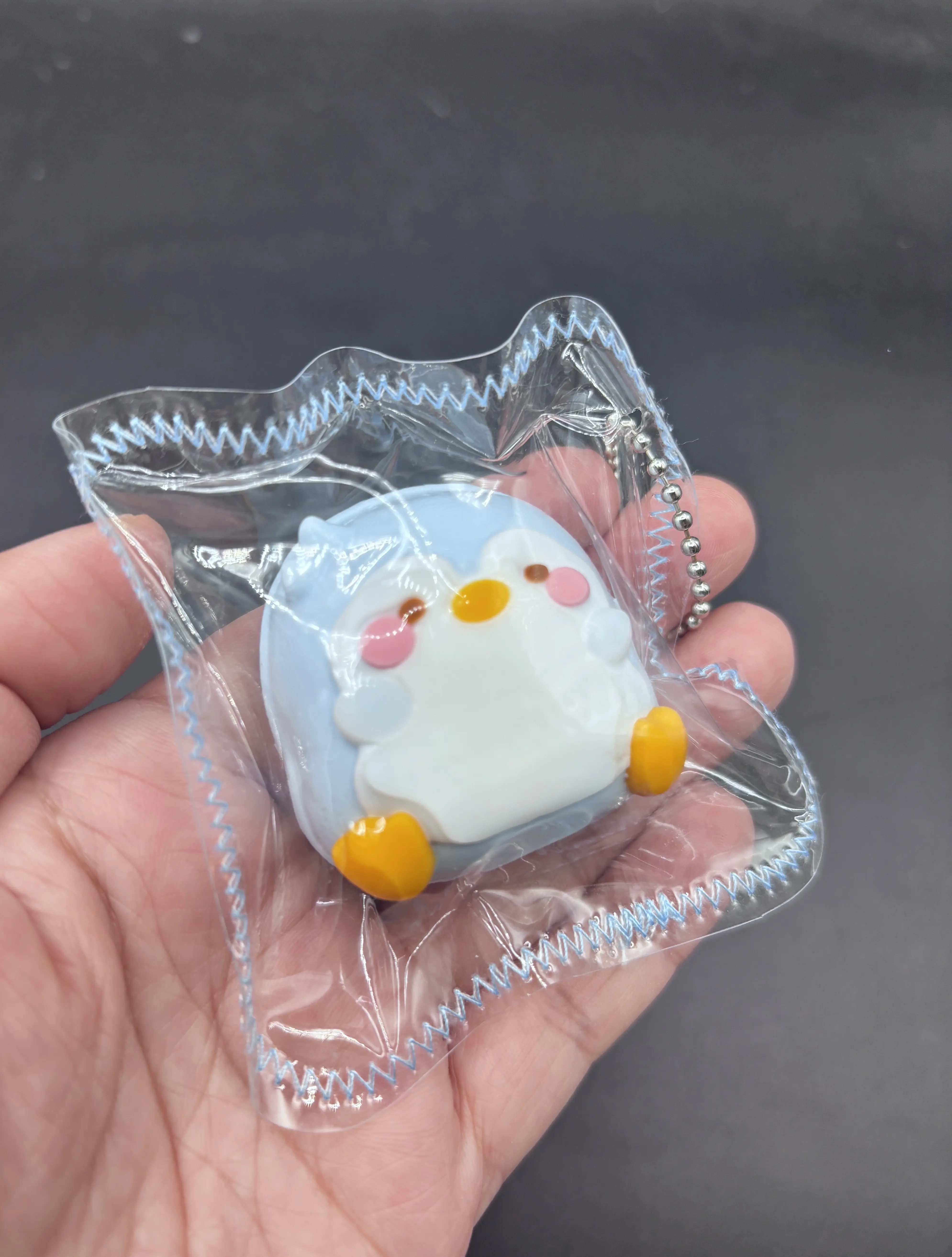 mini keychain blue penguin Taba squishy toy