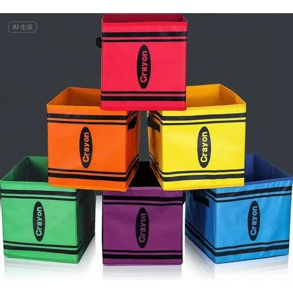 Rainbow Fabric Storage Bins with Handles - 11 in 6-Piece Collapsible Organizing Supplies for Parents & Teachers, Classroom Crayon Cubbies, Lightweight Reusable Home Office Book Storage Boxes, Classrooms