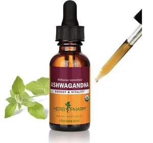 Herb Pharm Ashwagandha Extract Stress Support Supplement - Certified Organic Adaptogen | 42 Servings*
