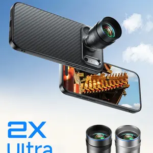 Ultra HD 2x Telephoto Lens Set for Concert Photography, Professional Portable Phone Case, External Camera Accessory