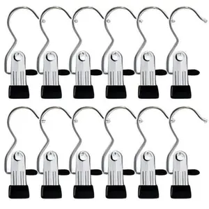 20-Pack Stainless Steel Clothes Hanger Clips - Heavy Duty Non-Slip Closet Organizer for Pants/Skirts/Shirts | Space Saving Wardrobe Essentials