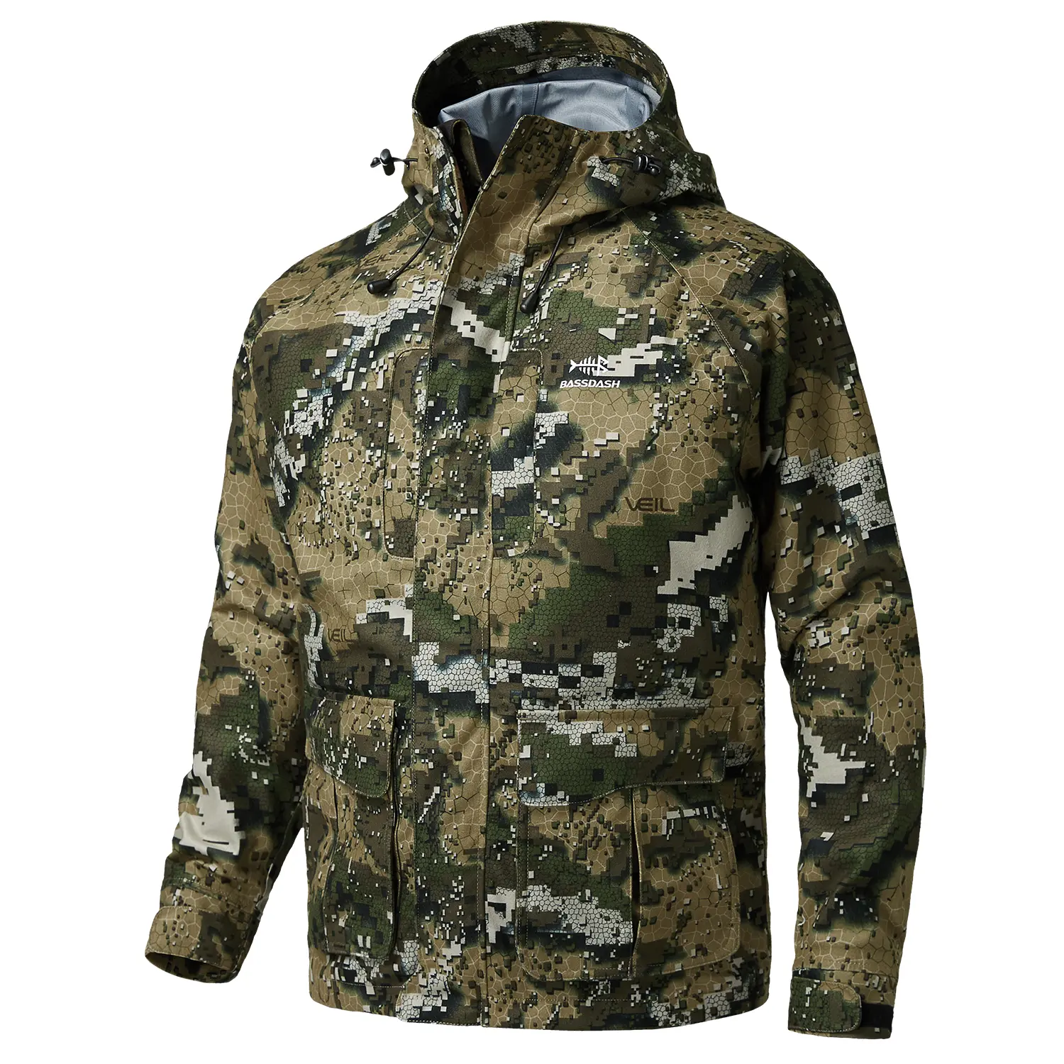Bassdash Walker Breathable Waterproof Fishing Hunting Wading Jackets with Silent Outer Fabric for Men Women