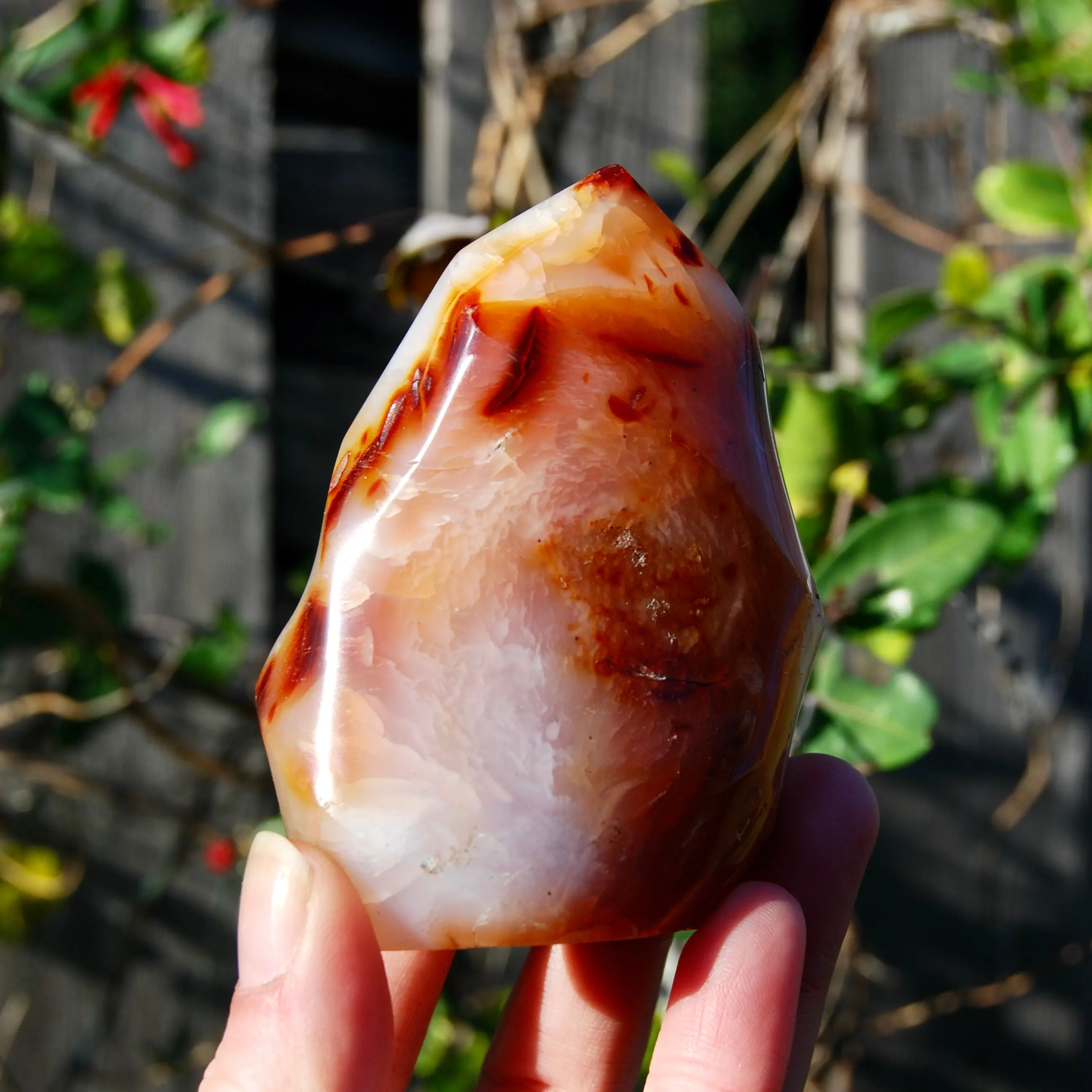 3.5in 289g Carnelian Crystal FlameTower, Madagascar