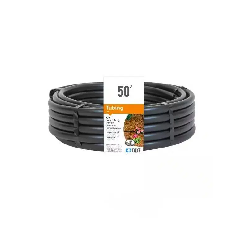 1/2 in. (.700 O.D.) x 50 ft. Poly Drip Irrigation Tubing 1/2 in. (.700 O.D.) x 50 ft. Poly Drip Irrigation Tubing