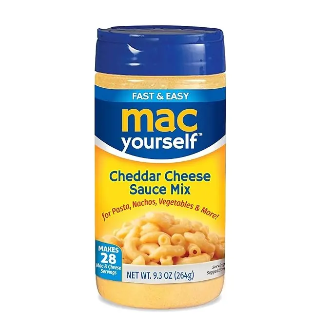 Mac Yourself | Delicious Cheddar Cheese Sauce Mix | Perfect Cheese Powder for Macaroni, Nachos, Veggies and More | 9.3 oz