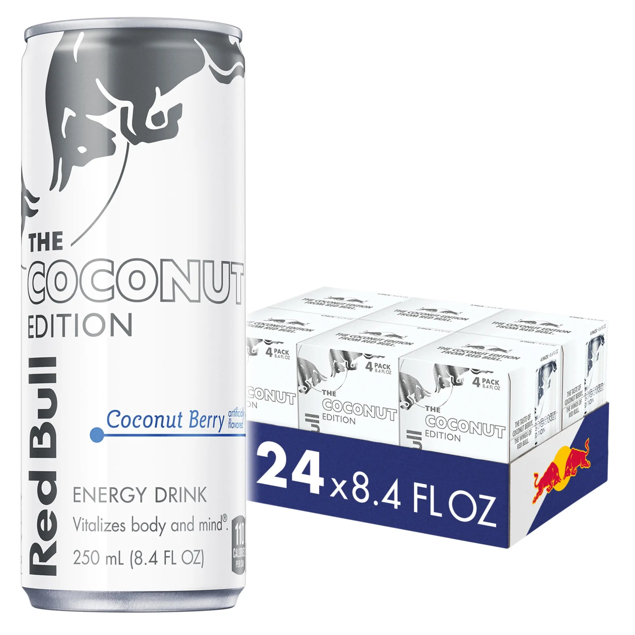 Red Bull Coconut Edition Coconut Berry Energy Drink, 8.4 fl. oz., 6 Packs of 4 Cans