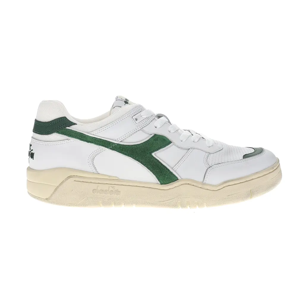 diadora Mens B.560 Used Lace Up Sneakers Shoes Casual - Green, White