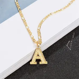 golden-plated initials necklace 26 letters Figaro necklace Fashion couple necklace Unisex christmas 2024 ornament