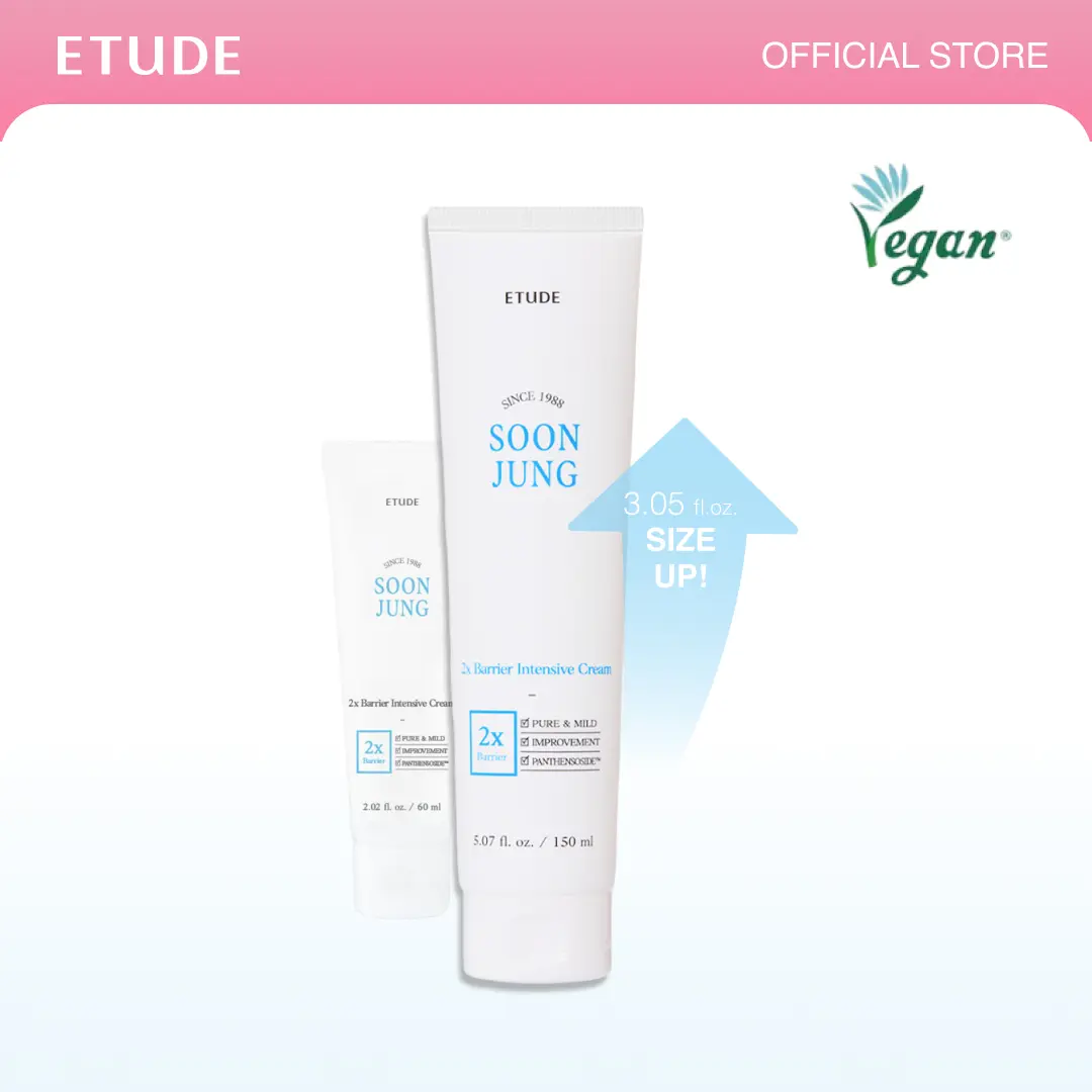 [ETUDE Official] Soonjung 2x Barrier Intensive Cream 5.07 fl oz (150ml) | Deep Hydration | Skin Protection | Nourishing Formula | Moisturizing | DealsForYouDays