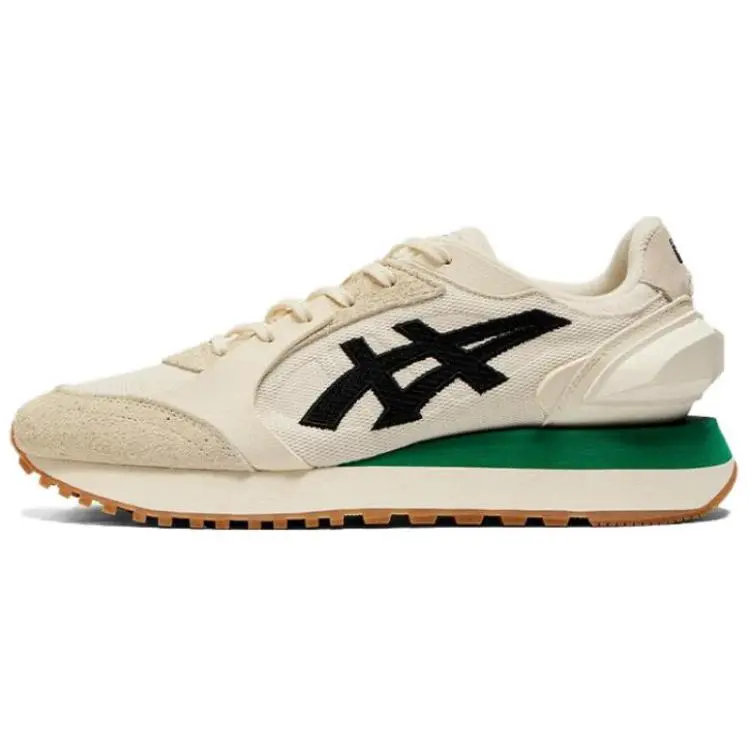 Onitsuka Tiger Moage CO Cream Black Stylish Durable Low Top Commuter Running Shoes Unisex 1183B555-103